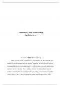   Parameters of Ethical Decision Making  Capella University  Parameters of Ethical Decisio