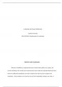   Leadership and Group Collaboration  Capella University  BUS-FPX3012 Fundamentals of Lead