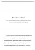   Performance Management and Training  School of Business&comma; Technology&comma; and Health Care Adm