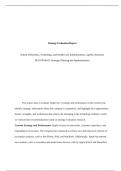   Strategy Evaluation Report  School of Business&comma; Technology&comma; and Health Care Administrati
