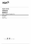 AQA GCSE GERMAN 8668&sol;LF Paper 1 Listening Foundation Tier Mark scheme June 2024