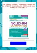 Test Bank for Saunders Comprehensive Review for  the NCLEX-RN Examination&comma; 7th Edition&comma; Linda Anne  Silvestri&comma;2025-2026 LATEST