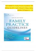 TEST BANKS For Family Practice Guidelines 5th Edition by Jill C&period; Cash&semi; Cheryl A&period; Glass&semi; Jenny Mullen&vert;&vert;Chapters 1 - 23