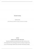   Humanistic Psychology  Capella University  Psy 7115&colon;Research Foundations of History and 