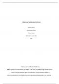   Culture and Socialization Reflection  Student Name Institutional Name Course name Instru