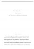  Business Problem Assessment Capella University  DB-FPX8405&colon; EFFECTIVE ORGANIZATIONAL LEA