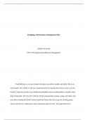   Designing a Performance Management Plan  Capella University  PSY7724 Organizational Beha