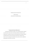 1  Comparison and Contrast of Report Types  Capella University  ENG1250-Intro to Tech and 