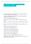 HNF 471-Exam 1 with Questions and Correct Answers 2025&period;
