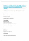 Caduceus Test Questions with 100&percnt; Correct Answers &vert; Latest Version 2025&sol;2026 &vert; Verified