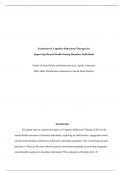   Evaluation of Cognitive Behavioral Therapy for  Improving Mental Health Among Homeless I