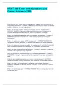 HRMT 386 Exam with Questions and Correct Answers 2025&period;