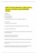 CAIB 1 Practice Questions &vert; 100&percnt; Correct Answers &vert; Verified &vert; Latest 2025&sol;2026 Version