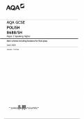 AQA GCSE POLISH 8688&sol;SH Paper 2 Speaking Higher Mark scheme including Guidance for Role-plays June 2024