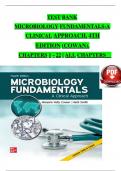 Test bank For Microbiology Fundamentals A Clinical Approach&comma; 4th Edition by Marjorie Kelly Cowan&comma; Chapters 1 - 22 Complete Newest Verified Version