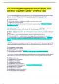 ATI Leadership Management Proctored Exam 100&percnt; VERIFIED SOLUTIONS LATEST UPDATED 2025