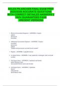 NCLEX PN ARCHER FINAL EXAM PREP  2025&sol;2026 ACCURATE QUESTIONS  WITH CORRECT DETAILED ANSWERS &vert;&vert;  100&percnt; GUARANTEED PASS   <RECENT VERSION> 