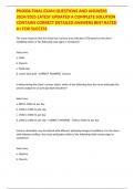 PN3006 FINAL EXAM QUESTIONS AND ANSWERS 2024&sol;2025 LATEST UPDATED A COMPLETE SOLUTION CONTAINS CORRECT DETAILED ANSWERS BEST RATED A&plus; FOR SUCCESS