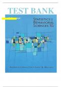 Test bank for statistics for the behavioral sciences 10th edition Frederick j gravetter & larry b&period; wallnau complete guide