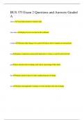 BUS 375 Exam 2 Questions and Answers Graded A 