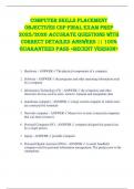 Computer Skills Placement  Objectives CSP FINAL EXAM PREP  2025&sol;2026 ACCURATE QUESTIONS WITH  CORRECT DETAILED ANSWERS &vert;&vert; 100&percnt;  GUARANTEED PASS <RECENT VERSION> 