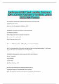California ANSI Food Handler Training &vert; 100&percnt; Correct Answers &vert; Verified &vert; Latest 2025&sol;2026 Version