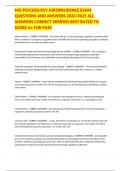 MO PSYCHOLOGY JURISPRUDENCE EXAM QUESTIONS AND ANSWERS 2024&sol;2025 ALL ANSWERS CORRECT VERIFIED BEST RATED TO SCORE A&plus; FOR PASS