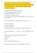 WSET LEVEL 2 PRACTICAL EXAM QUESTIONS AND ANSWERS UPDATED 2024&sol;2025 A COMPLETE SOLUTION ALL ANSWERS GET IT 100&percnt; CORRECT VERIFIED BEST RATED A&plus; FOR PASS