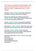 TCFP Prep Exam QUESTIONS AND ANSWERS  2024 2025 ACTUAL EXAM WITH A STUDY GUIDE AND  PRACTICE EXAM &vert; GUARANTEED PASS &vert; LATEST  UPDATE 