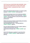 TCFP Prep Exam QUESTIONS AND ANSWERS  2024 2025 ACTUAL EXAM WITH A STUDY GUIDE AND  PRACTICE EXAM &vert; GUARANTEED PASS &vert; LATEST  UPDATE 