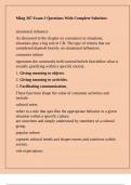 Mktg 367 Exam 2 Questions With Complete Solutions