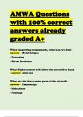 AMWA Questions  with 100&percnt; correct  answers already  graded A&plus;