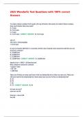 2025 Wonderlic Test Questions with 100&percnt; correct  Answers   