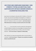 UHC ETHICS AND COMPLIANCE EXAM BANK &vert; 2025  CYRRENTLY TESTING ACCURATE REAL EXAM  QUESTIONS WITH DETAILED ANSWERS GRADED A&plus;  &vert; GUARANTEED EXCELLENCE PASS