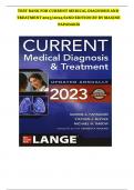 TEST BANK For Current Medical Diagnosis And Treatment 2024&comma; 63rd Edition By Maxine Papadakis&comma; All Chapters 1 - 42&comma; Verified Newest Version