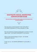 HOOTSUITE SOCIAL MARKETING CERTIFICATION EXAM WITH GUARANTEED ACCURATE ANSWERS
