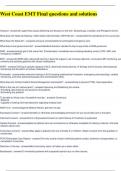 West Coast EMT Final questions and solutions