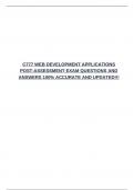 C777 WEB DEVELOPMENT APPLICATIONS POST-ASSESSMENT EXAM QUESTIONS AND ANSWERS 100&percnt; ACCURATE AND UPDATED&excl;&excl;&excl;