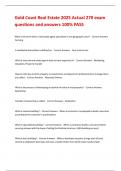 Gold Coast Real Estate 2025 Actual 270 exam questions and answers 100&percnt; PASS
