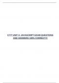 C777 UNIT 3&colon; JAVASCRIPT EXAM QUESTIONS AND ANSWERS 100&percnt; CORRECT&excl;&excl;&excl;