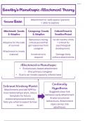 Bowlby's Monotropic Attachment Theory Diagram