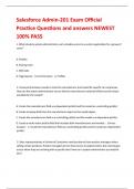 Salesforce Admin-201 Exam Official Practice Questions and answers NEWEST 100&percnt; PASS