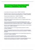 PSY-375 Final Exam Questions WITH  CORRECT ANSWERS 1005 PASS