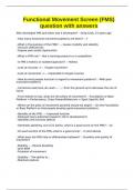 Functional Movement Screen &lpar;FMS&rpar; question with answers