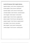 last biol 316 Questions With Complete Solutions