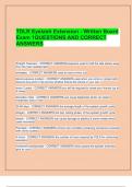 TDLR Eyelash Extension - Written Board  Exam 1QUESTIONS AND CORRECT  ANSWERS