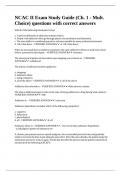 NCAC II Exam Study Guide &lpar;Ch&period; 1 - Mult&period; Choice&rpar; questions with correct answers&period;