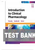 TEST BANK FOR Introduction to Clinical Pharmacology&comma; 11th Edition by Constance G&period; Visovsky&comma; Cheryl H&period; Zambroski&comma; and Shirley M&period; Hosler ISBN&colon; 9780443113369 ALL CHAPTERS COVERED  100&percnt; VERIFIED A&plus; GRADE ASSURED&excl;&excl;&excl;&excl;&excl;NEW LATEST UPDATE&excl;&excl;&excl;&excl;&excl;&excl;
