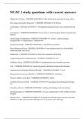 NCAC I study questions with correct answers