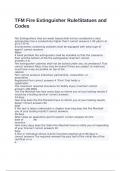 TFM Fire Extinguisher Rule&sol;Statues and Codes Exam with 100&percnt; correct answers 2025